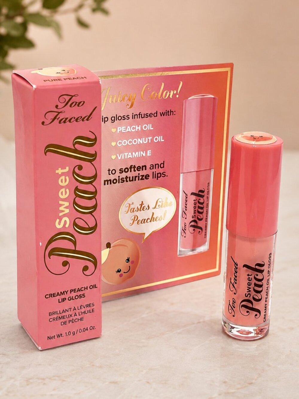 Too Faced Sweet Peach Creamy Peach Oil Lip Gloss